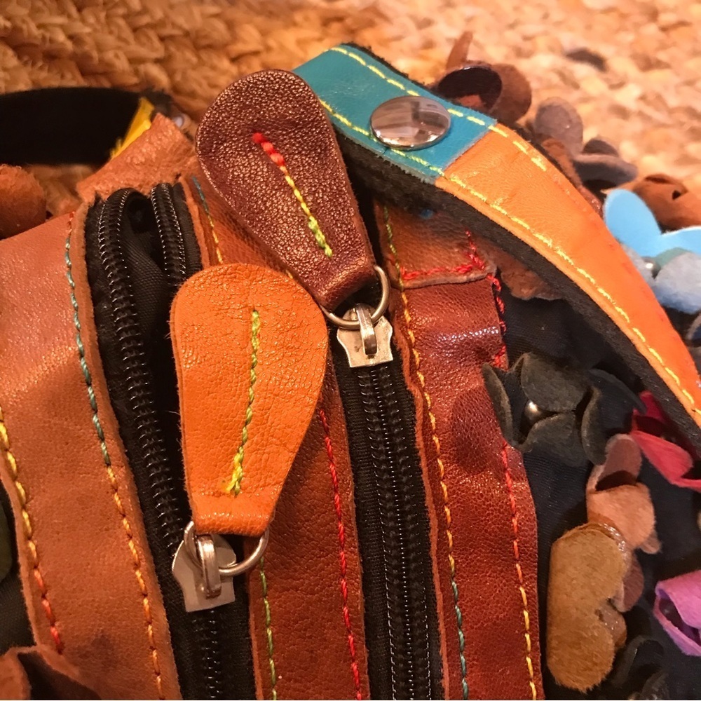 ✌️VINTAGE BOHO Leather Flower Bag - Picture 6 of 16